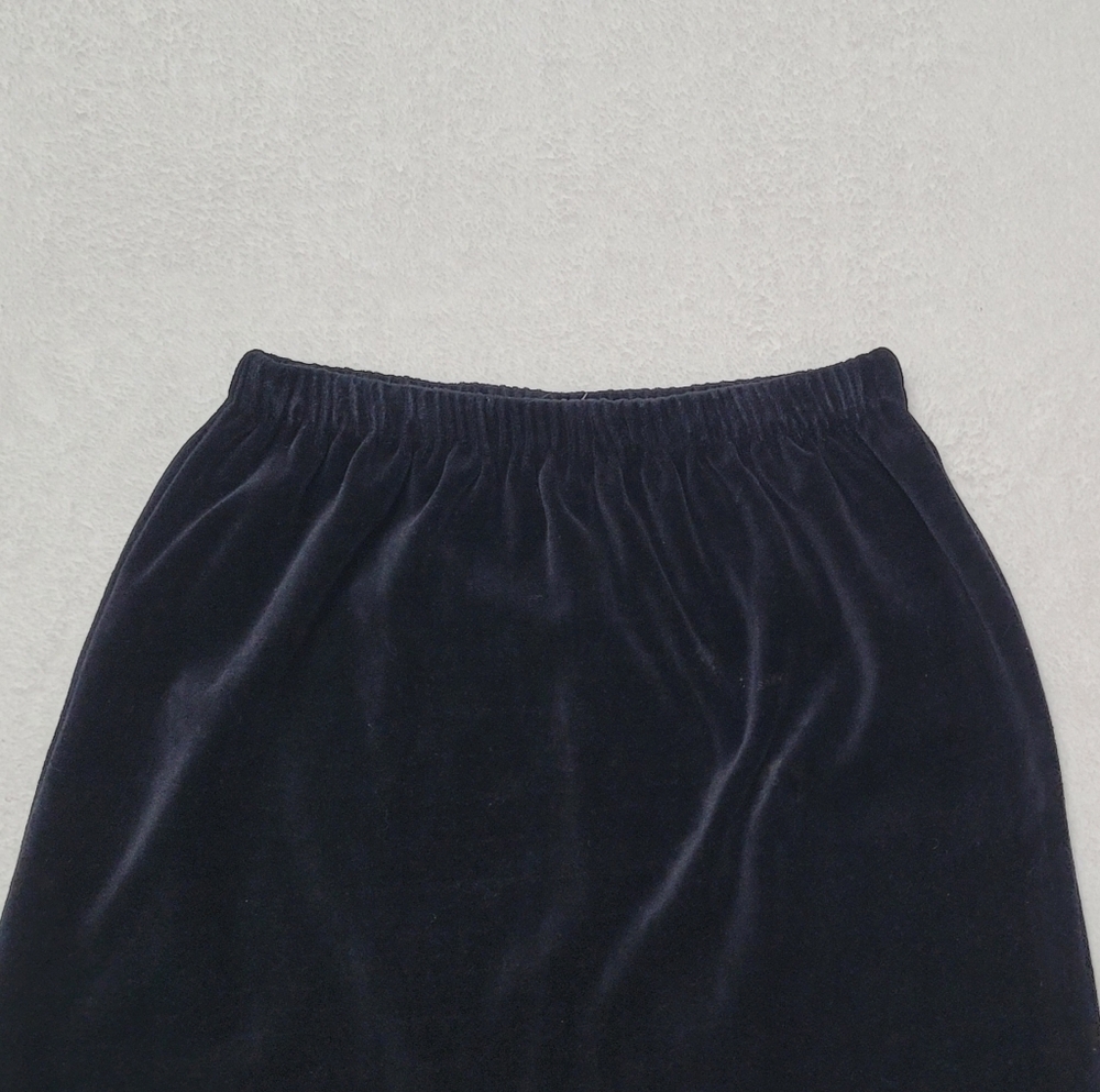 Ultrasport Marshall's 1970s Vintage Deadstock Black Velvet Fitted Mini Skirt S - Picture 7 of 11
